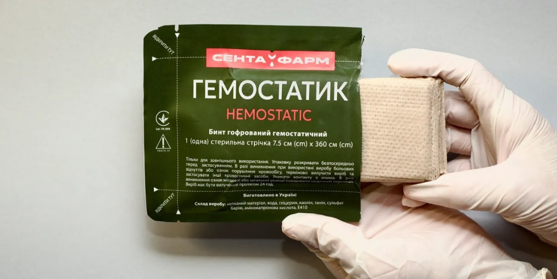 Гемостатический бинт